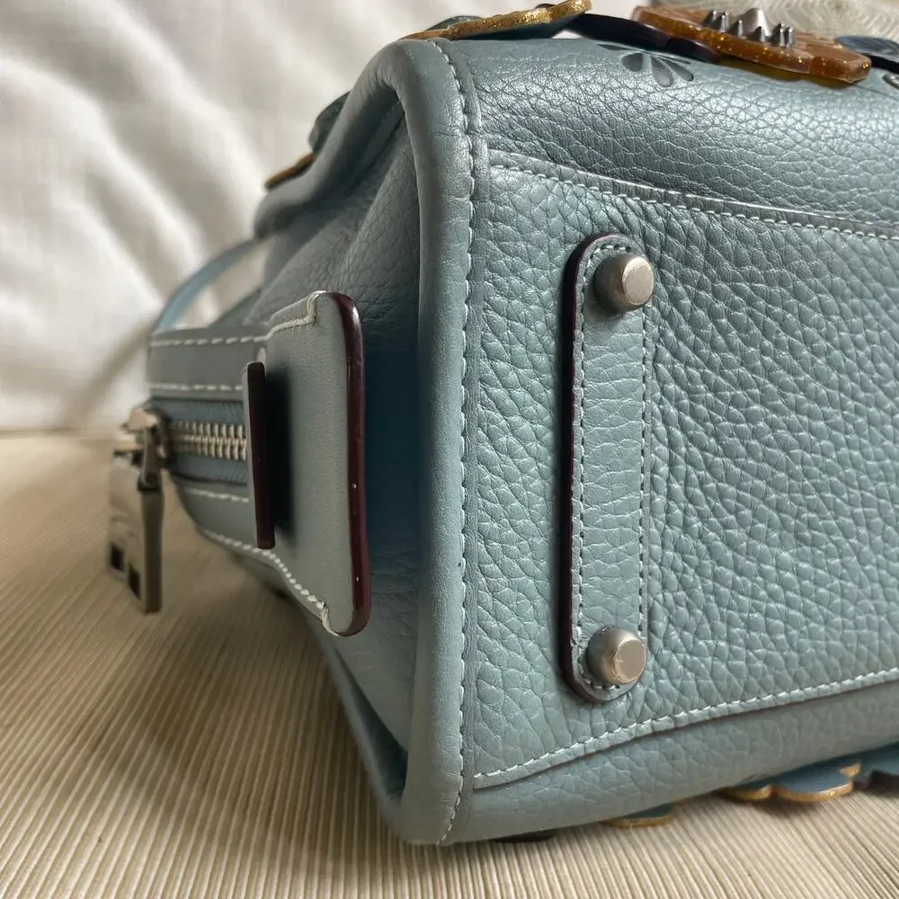 Coach 1941 Limited Edition Rogue 25 Tea Rose Satchel 10512, COA, Blue Multi - Picture 12 of 13